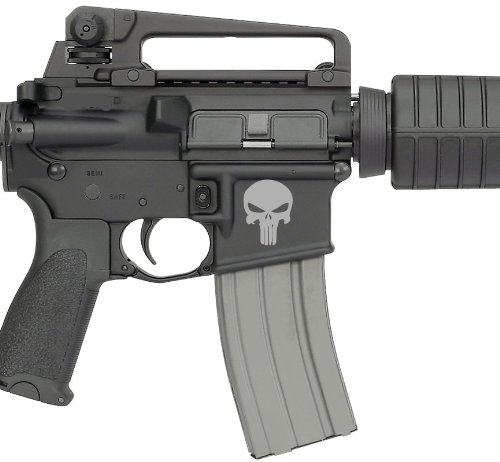 AR15 Lower Decals - Punisher (Silver)