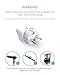 BESTEK Europe Travel Plug Adapter, Grounded Universal Type E/F Plug Adapter EU to US Adapter - Ultra Compact for Most of Europe, Asia Countries and More, 3 Pack