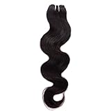 JINREN (TM) 1 Bundle Brazilian Virgin Hair Body Wave Human Hair Weave 50g Per Bundle Genuine 6A Unprocessed Body Wave Hair Bundles Natural Black Color (16inch)