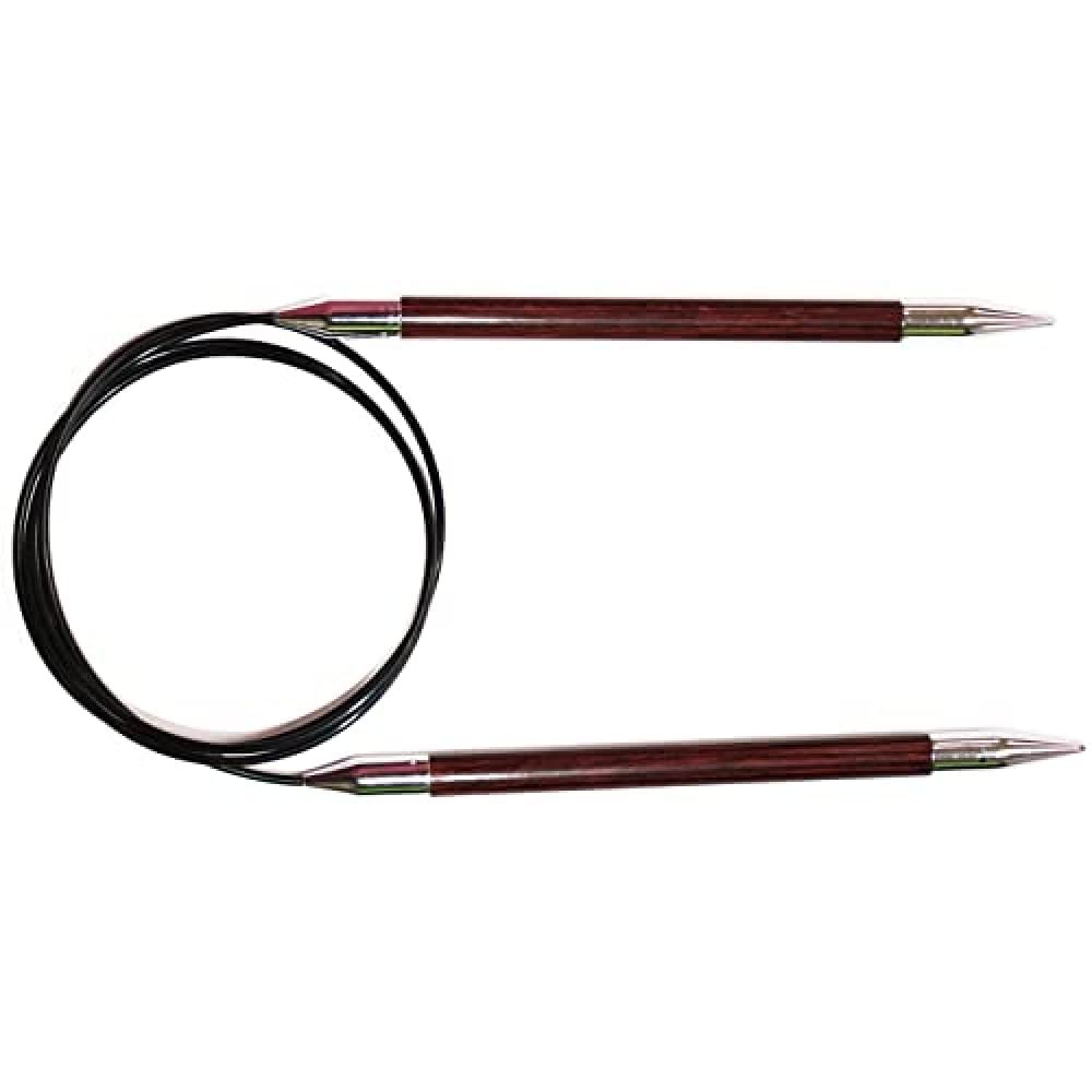 KNITPRO KP29161 Royale: Knitting Pins: Circular: Fixed: 150cm x 7.00mm, Birchwood, brass, Multi-Colour, 7mm