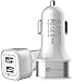 Stalion 2-Port USB Dual Rapid Travel Vehicle Car Charger for iPhone 6 6s 7 Plus Samsung Galaxy S7 S6 Edge+ Universal Smartphones & Tablets (White)