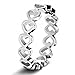 West Coast Jewelry | ELYA Women's Stainless Steel Open Heart Eternity Ring (5 mm) - Size 7