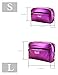 Holly LifePro 2pcs of set Elegant PU Leather Handy Cosmetic Pouch Clutch Makeup Bag Travel Accessory Organizer toiletry bag Purple