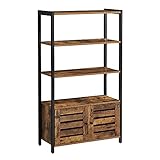 VASAGLE LOWELL Bookshelf, Storage Cabinet with 3