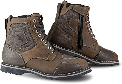 Falco Ranger Waterproof Motorbike Motorcycle Short Boots - Dark Brown 42