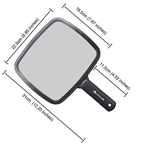 image for HYOUJIN Hairdressing Hand Mirror Professional Handheld Salon Barbers H