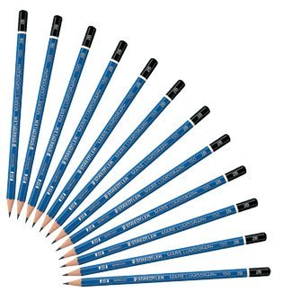 STAEDTLERMars Lumograph 5H Graphite Art Drawing Pencil, Medium Hard, Break-Resistant Bonded Lead, 12 Pack, 100-5H