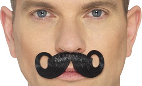 Adult Mens Fancy Stag Night Party Imperial Moustache One Size Black