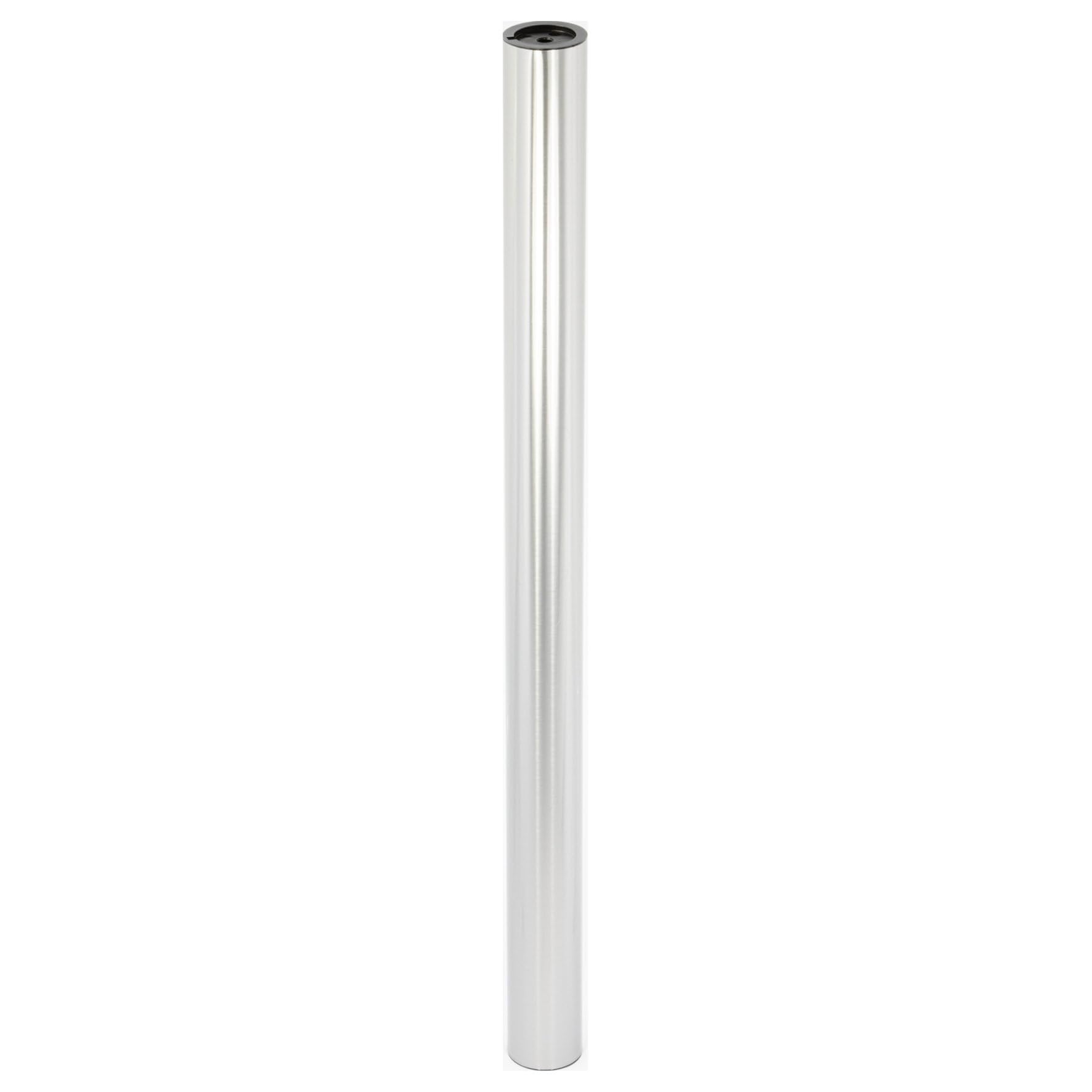 Wagner TENO 12907101 Furniture Leg/Table Leg/Furniture Leg/System Tube Teno Diameter 50 x 718 mm Can be Combined Individually with TENO System and QuickClick Brushed Steel Look Maximum Load 50