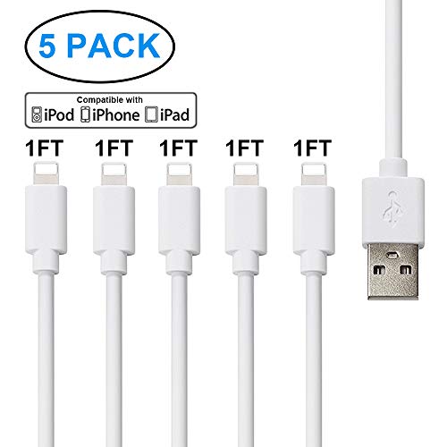 Pezin & Hulin Short USB Charging Cables (5 Pack 1FT) Compatible with All Charging Station, Fast Char - //coolthings.us