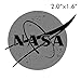 2 Pack Shiny Metal Decal Stickers for Cameras Notebooks Phones Cars Windows Decals (NASA)