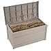Suncast 50 Gallon Box Small Waterproof Outdoor Storage Container for Gardening Tools, Athletic Equipment and More Store Items on Deck, Patio, Backyard, Taupe