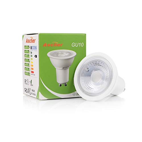 image for Ascher GU10 COB LED Bulbs, 50W Halogen Bulbs Equivalent, 6W, 400LM, 50