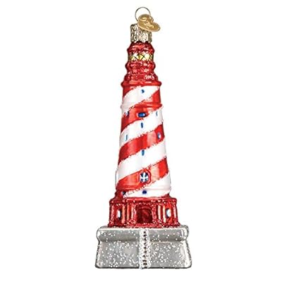 Old World Christmas Lighthouse Collection Glass Blown Ornament (White Shoal Lighthouse) 418ZJVJNYcL. SS400
