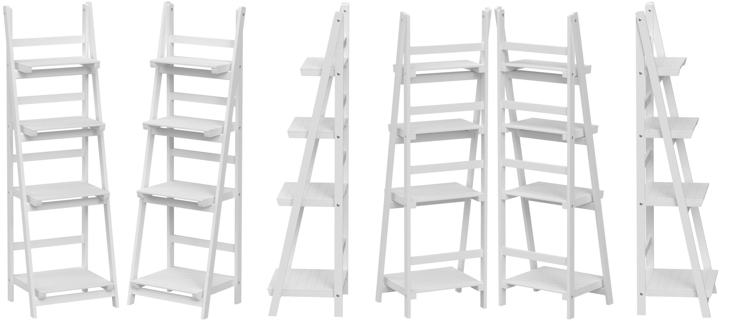 Hartleys Estantería Plegable de 4 baldas Tipo Escalera Blanca ...