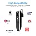 Yuwiss Bluetooth Earpiece [24Hrs Playtime] Wireless 4.1 Headset for Cell Phones w/Mic Noise Canceling Hands-Free Earbuds Car Trucker Driving Headphones Compatible with iPhone Samsung Android (Black)