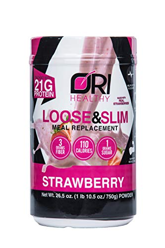 Loose & Slim Meal Replacement Shake Strawbery, Weight Loss, Low Carb, 21g Protein, 3g Dietary Fiber, 1g Sugar, 110 Calories. Vitamin Rich, Delicious Flavor - Thumbnail 2