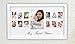 My First Year Baby Picture Frame – Solid Wooden Photo Frame - Fits One 4
