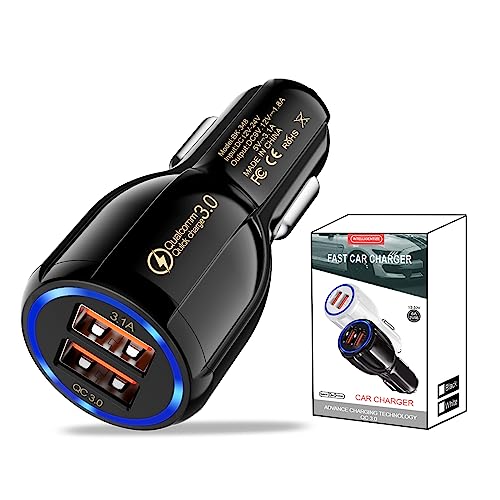 USB Auto Ladegerät Zigarettenanzünder Adapter, Anschlüsse... en promo sur Amazon