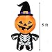 Joiedomi Halloween 5 FT Inflatable Pumpkin Skeleton with a Witch Hat with Build-in LEDs Blow Up Inflatables for Halloween Party Indoor, Outdoor, Yard, Garden, Lawn Decorations
