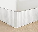 Wrinkle Free - Egyptian Quality STRIPE Bed Skirt - Pleated Tailored 14
