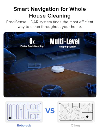 roborock Q7 L5 Robot Vacuum and Mop Combo, 8,000Pa Suction, Upgraded from Q5 Pro, Dual Anti-Tangle System, LiDAR Navigation, No-Go Zones, Self-Charging Robotic Vacuum Cleaner, White