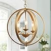 KSANA Gold Orb Chandelier Modern Globe 3 Light Fixture for Dining & Living Room, Bedroom, Foyer and Kitchen 418ZNaAkXAL