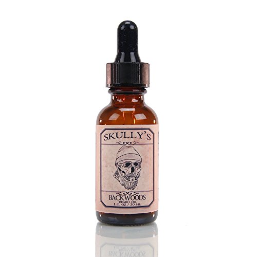 Skully's Backwoods Beard Oil 1 fl. oz (Woodsy - Eucalyptus, Cedar Wood, Fir Needle, Patchouli) All Natural Beard Oil for Men, Promotes Beard Growth, Softens, Moisturizes
