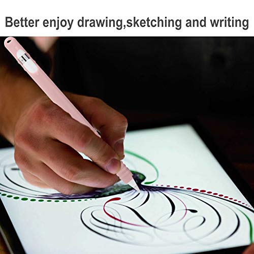 Case for Apple Pencil Holder for Apple Pencil Accessories Cover for Apple Pencil 1st Generation Sleeve for Apple Pencil with Protective Nib Cover for iPad Pro 9.7"/10.5"/12.9" Pink - Thumbnail 3