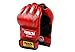 Solid Boxing Gloves Half Finger MMA Combat Gloves UFC Sanda Gloves Gym Professional Lightweight Protective Gloves Sports Gloves Leather Gloves. (Red)