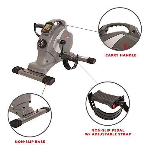 Sunny-Health-Fitness-SF-B0418-Magnetic-Mini-Exercise-Bike-with-Digital-Monitor-and-8-Level-Resistance