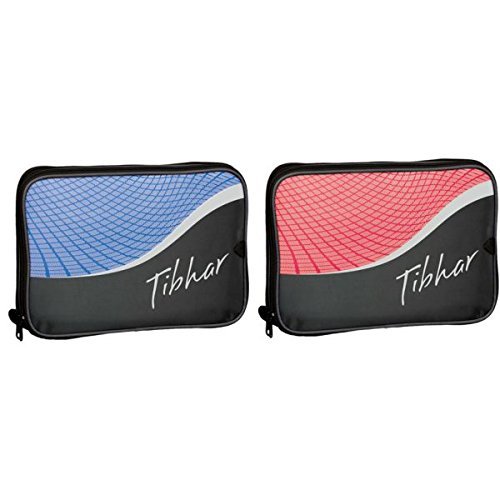 Tibhar Curve Double Table Tennis Bat Wallet/Case (Black/Red)