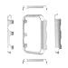 Clatune Bling Crystal Aluminum Alloy Bumper Case Shiny Rhinestone Diamond Protective Metal Frame Cover Compatible with 38mm Apple Watch Series 3/2/1 - Silver