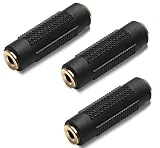 Mini Skater Stereo Coupler 3.5 mm Audio Coupler Female to Female Adapter Connectors Pack of 3