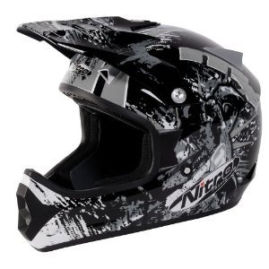 Nitro Extreme MX Helmet Black/ Grey XX-Large