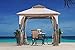 Sunjoy L-GZ375PST Marcel 9x9 Soft top Gazebo with Netting, 9 x 9 ft