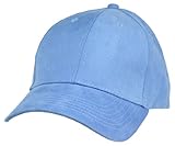 DALIX Unisex Fine Brushed Cotton Cap Adjustable Hat with 6 Panels - Structured