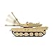M1A2 Abrams Main Battle Tank - Die-cast Alloy Military Vehicle 1:48 Scale Model - Electronic Toy with Light and Sound, 5.9 Inches