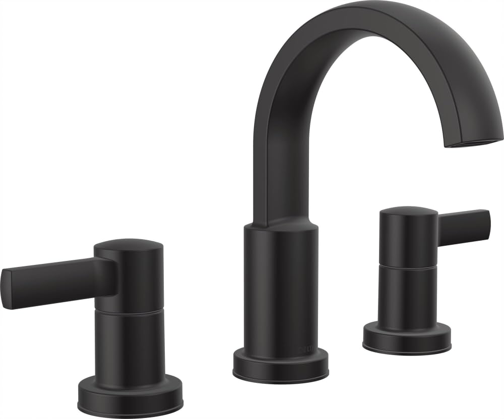 View 1 of ***MISSING PARTS***
Delta Albion Matte Black Bathroom Faucet 3 Hole, 8 Inch Widespread Bathroom Sink Faucet for Vanity, Metal Push-Pop Drain Assembly, Matte Black 35855LF-BL