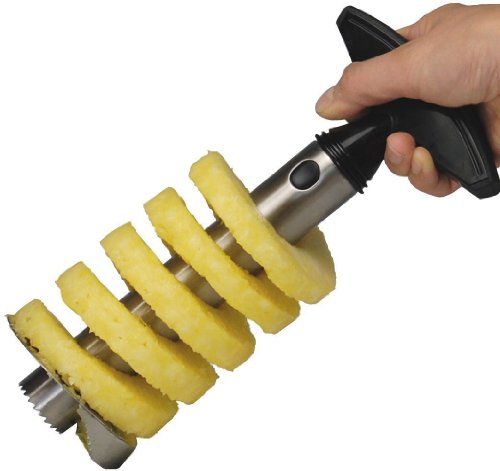 Stainless Steel Fastest Pineapple Ring Slicer and Corer-curtis Stone Pineapple Cutter Argos-professional& Easy Vacuvin Pineapple Slicer-pampered Chef Pineapple Corer V2