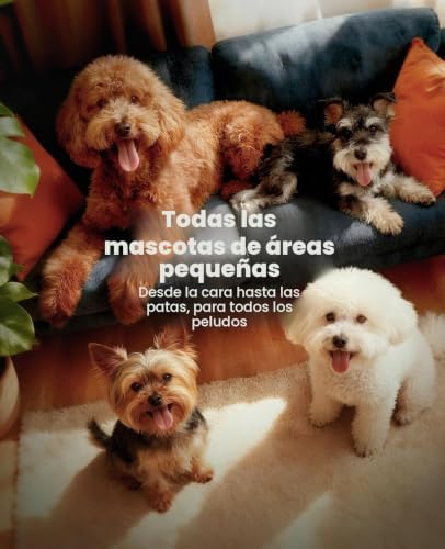 Cortapelos para perros bajo nivel de ruido para recortar el pelo de perro alrededor de las patas, los ojos, las orejas, la cara y el rump (Negro)