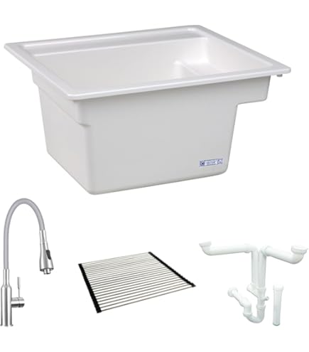 てつ Mustee 25BT Vector Multi Task Sink, 22-Inch x 25-Inch