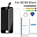 for iPhone SE LCD Display Touch Screen Digitizer Replacement with Repair Kit, Compatible with Model A1723, A1662, A1724 (Black)