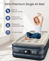 iDOO Single Air Bed with Built-In Pump 188x99x38cm 249kg Max view 2