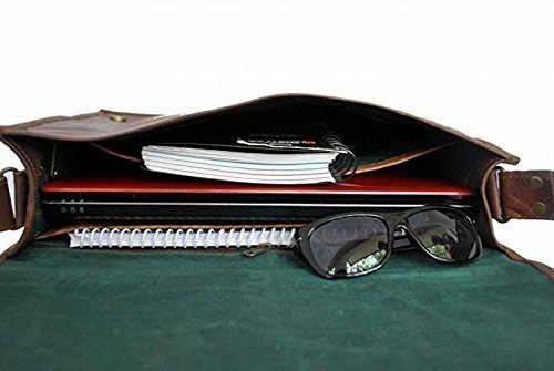 Sankalp Leather Men's Genuine Vintage Brown Leather Messenger Shoulder Laptop bag Briefcase NEW