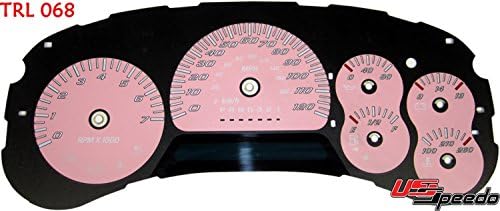 US Speedo TRL068 - Daytona Edition Gauge Faces - Pink / Blue Night - 120 MPH - for: Chevy Trailblazer, Envoy