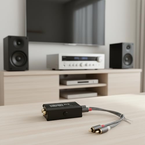 RCA Ground Loop Noise Isolator Kit + Stereo RCA Cable Included, 2 Channel Passive Noise Filter for DJ, Home Studio, Mixers and Car Audio, Eliminates Electric Buzzing and Noises