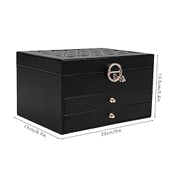 Eapmic 3 layer Eyeglass Sunglass Storage Watch Box