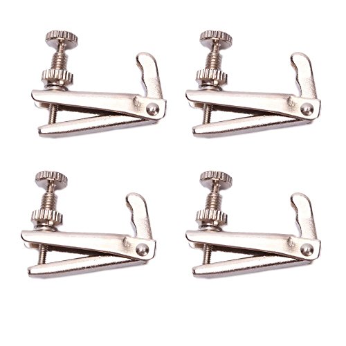 image for TraderPlus 4pcs Violin Metal Fine Tuner Adjuster Parts Violin Parts fo