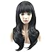 BERON Black Wig 26 Inches Long Wavy Wig Black for Daily Party Wig Cap Include